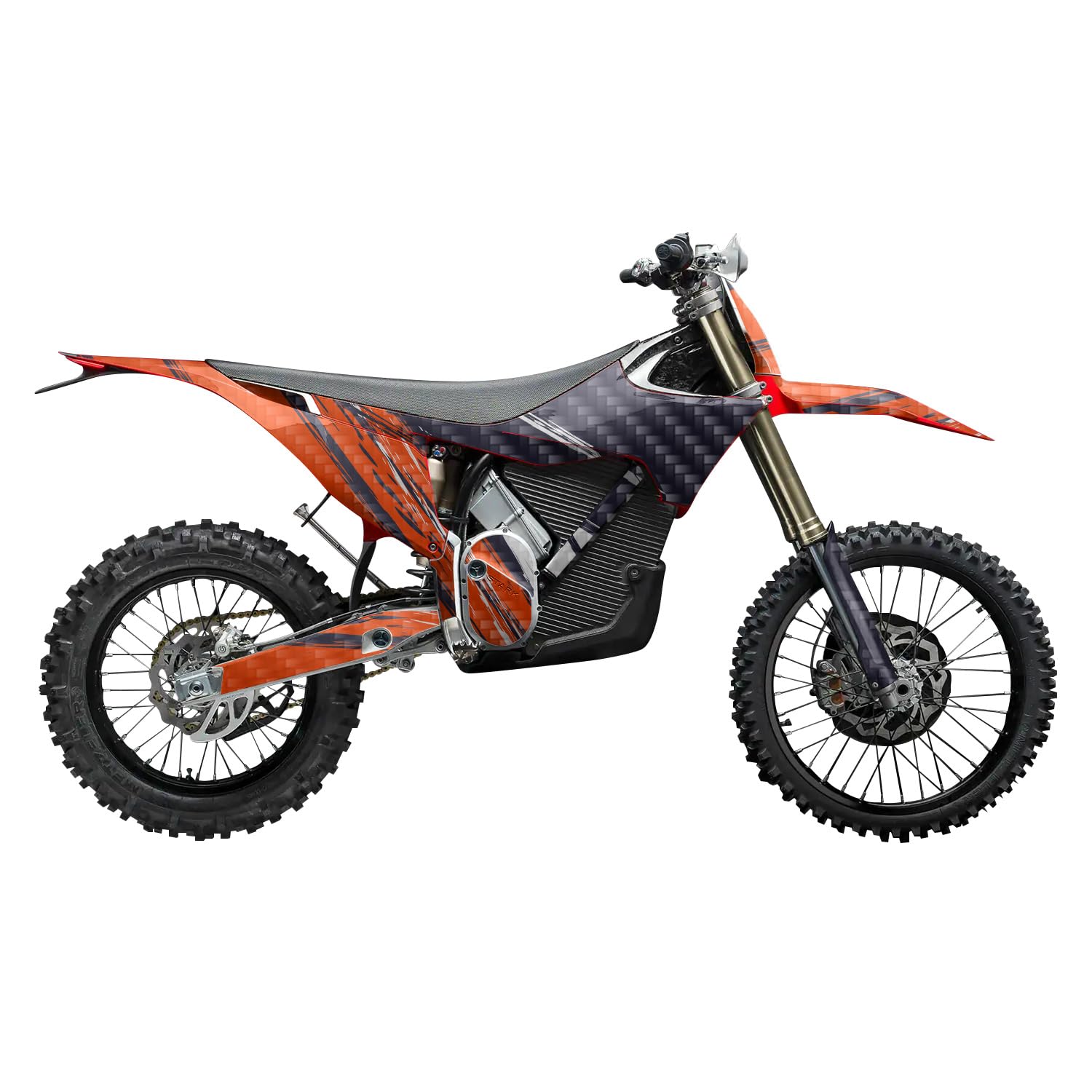 Carbon Fiber Stark Varg MX 2023-2025 Graphics Kit Wrap - National Brush - Varg MX Skin - Premium 3M Vinyl Protective Wrap Decal Cover - Easy to Apply | Crafted in The USA by MightySkins