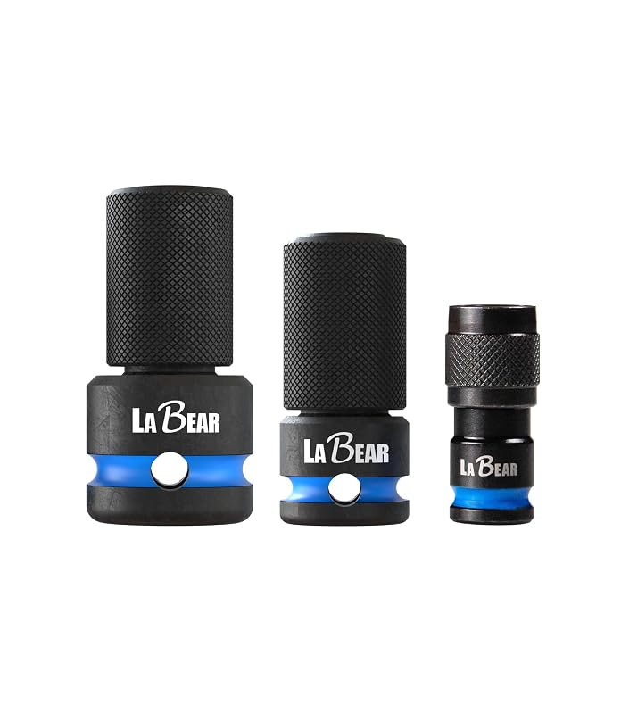 Kit LABEAR de 3 adaptadores de encaixe quadrado para hexagonal de 1/4 pol. 90V