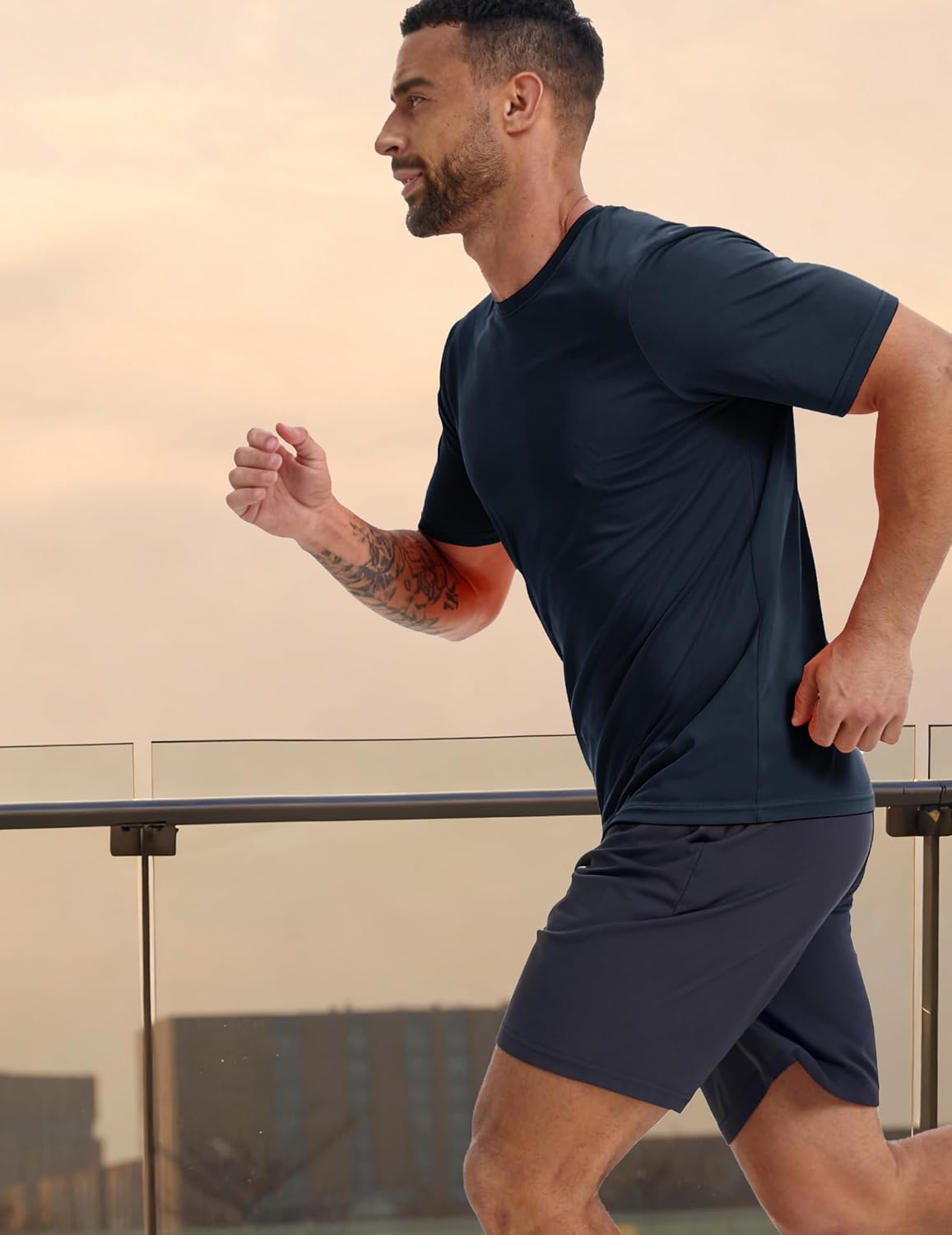 NEYOUQE Men's Workout T-Shirt Sport UPF 50+ Sun Protection Rash Guard Shirts Dry Fit Moisture Wicking Athletic Tops - Image 5