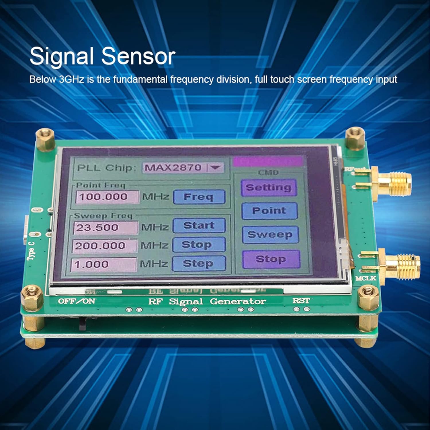 MAX2870 23.5-6000M RF Signal Source Generator Module High Stability Low Noise Frequency