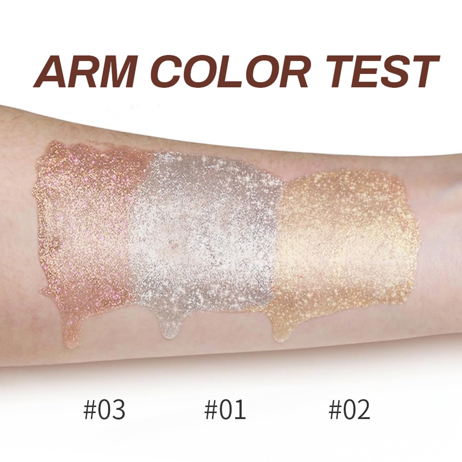 TITIMORE Body Shimmer Oil Liquid Body Highlighter Makeup Waterproof Body Luminizer Moisturizing Non-sticky Glow Shimmer Lotion Face and Body Smooth Light Shimmer Glow Illuminator #01 - Image 3