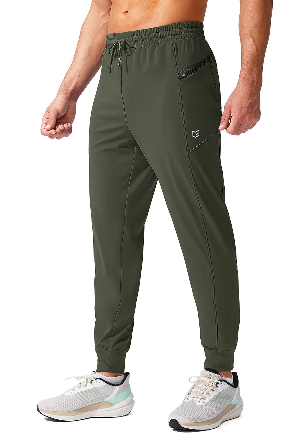 G Gradual Mens Joggers Pants with Zipper Pockets Stretch Athletic Sweatpants for Men Workout Jogging Running