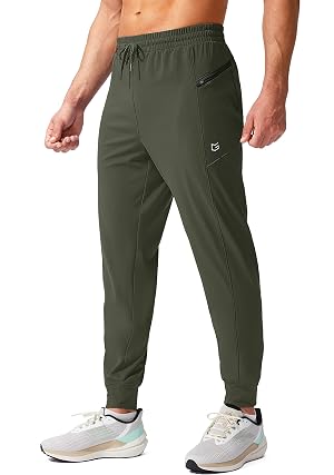 G Gradual Mens Joggers Pants with Zipper Pockets Stretch Athletic Sweatpants for Men Workout Jogging Running