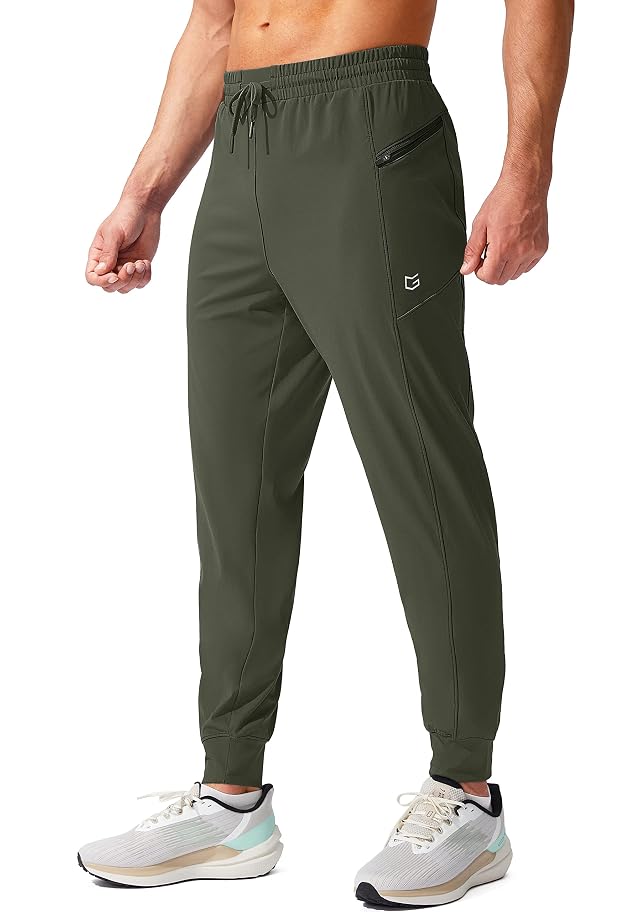 G Gradual Mens Joggers Pants with Zipper Pockets Stretch Athletic Sweatpants for Men Workout Jogging Running