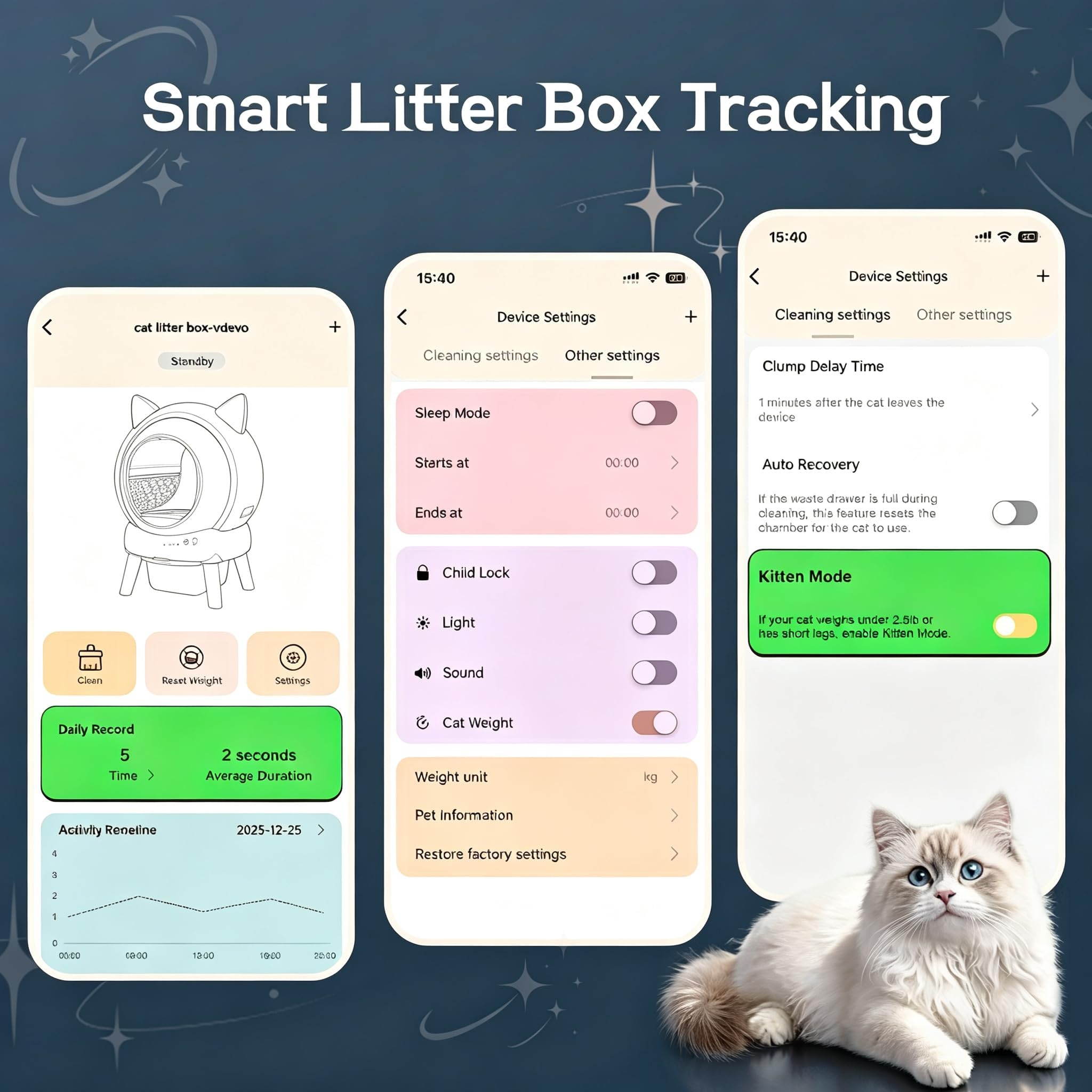 Garvee Lettiera per Gatti Autopulente con Bordi Alti | Lettiera automatica 73L, Controllo da App Wi‑Fi, Antiodori, per Più Gatti di 0,9 kg a 15,4 kg, 9 sensori di sicurezza