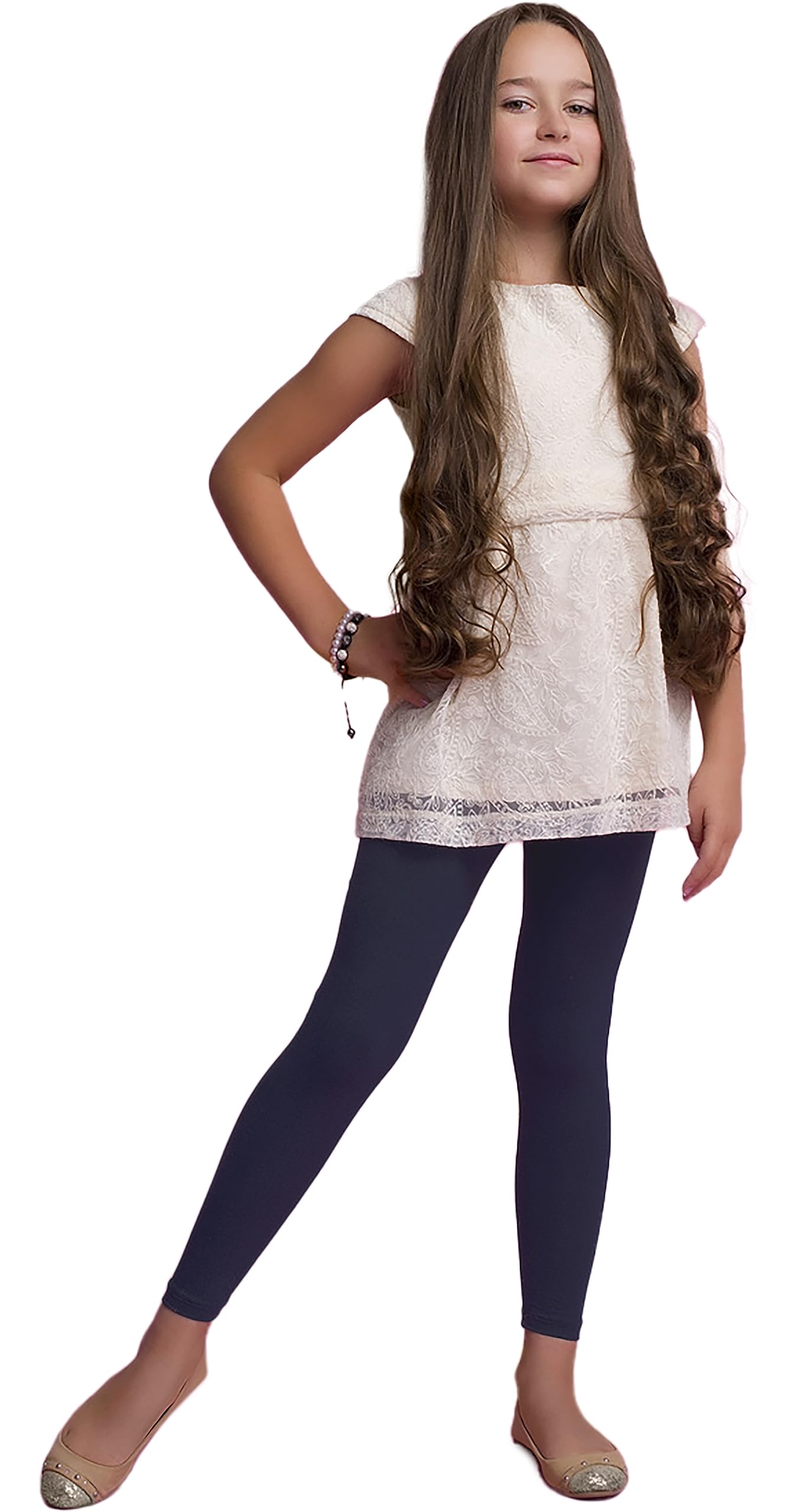 infatti Leggings in Cotone per Bambina, Pantaloni Morbidi e Comodi per Bambini, Allenamento Casual, Stile Elegante, Abbigliamento Basic Zoe