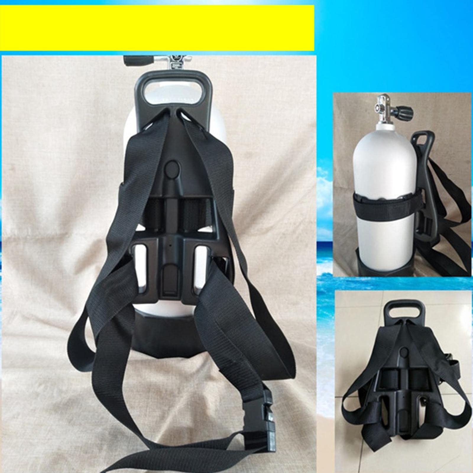 Tankrucksack, Gasflaschenhalterung, Halterung für Freitauchen