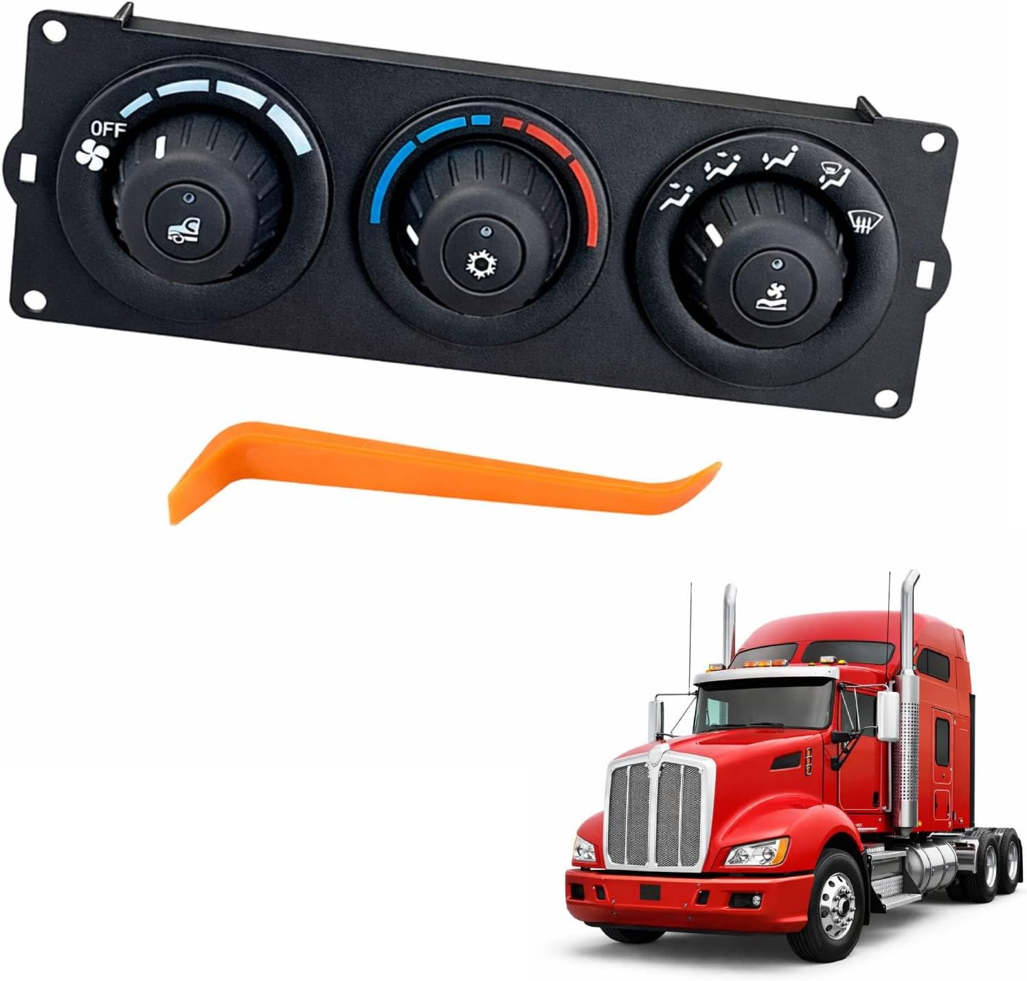 HVAC AC Control Panel, F21101311000/F21-1013-11-000 Compatible with Kenworth Truck 2006-2025, 15 Pins HVAC Control Switch Climate Control Module Air Conditioning Heater Panel, Deluxe