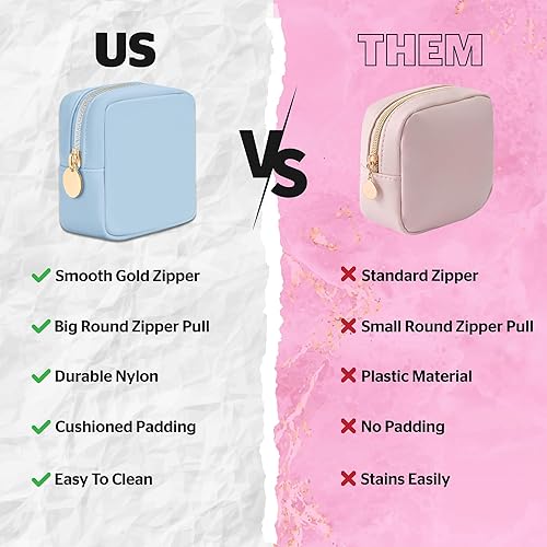 Miniatura 5 de DANCOUR Bolsa de maquillaje grande de nailon organizador de bolsas de cosméticos de viaje bolsa de maquillaje grande con cremallera para belleza y