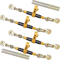 Vista 1 de VEVOR Carpeta de cadena de trinquete, carpetas de carga resistentes de 5/16"-3/8", con ganchos G80 límite de carga seguro de 7,100 libras, mango