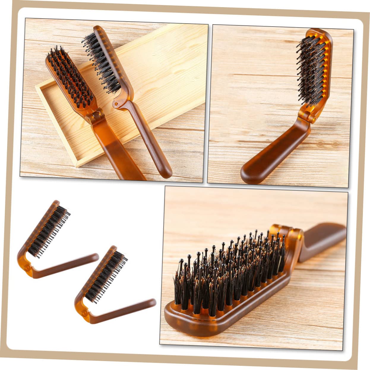 FOMIYES 8stücke Faltbare Reisehaarbürste Tragbarer Haarkamm Für Styling Ergonomisches Design Für Unterwegs Für Glattes Und Lockiges Haar Unisex Kompakte