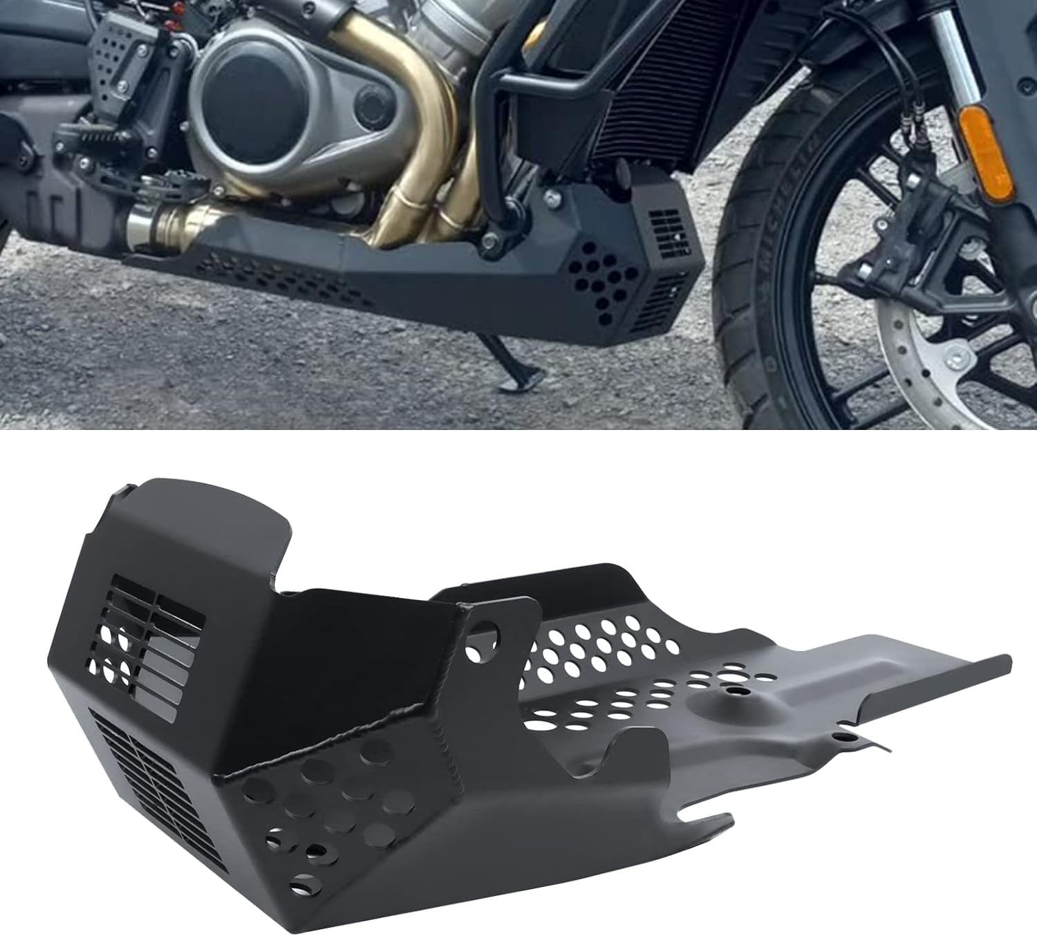 Worldmotop Engine Skid Plate Compatible with Harley PAN America 1250 RA1250 PA1250 PAN America 1250S 2021 2022 2023 2024 Motorcycle Engine Protective Cover