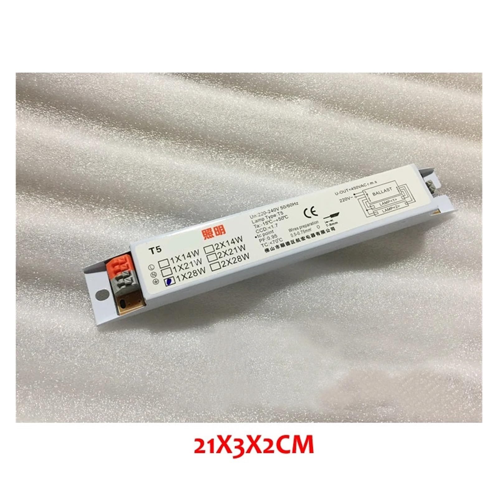 Reattore elettronico for lampade Fluorescenti T5 ad Ampia Tensione 220-240 V CA 28 W 50/60 Hz