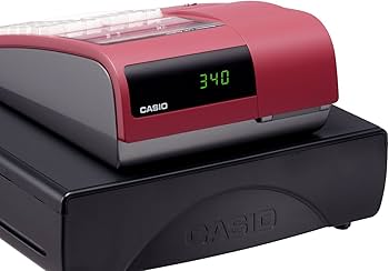CASIO レジスター 赤色 引き出し式 使用済み。 CASIO レジスター 赤色 引き出し式 使用済み。 CASIO レジスター 赤色