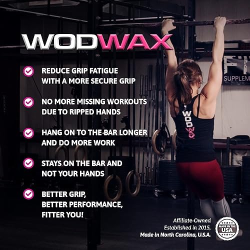 Miniatura 6 de WodWax Barra de 212oz la cera original Crossfit para un mejor agarre cinta de agarre tiza guantes alternativos protege las manos mejora la forma