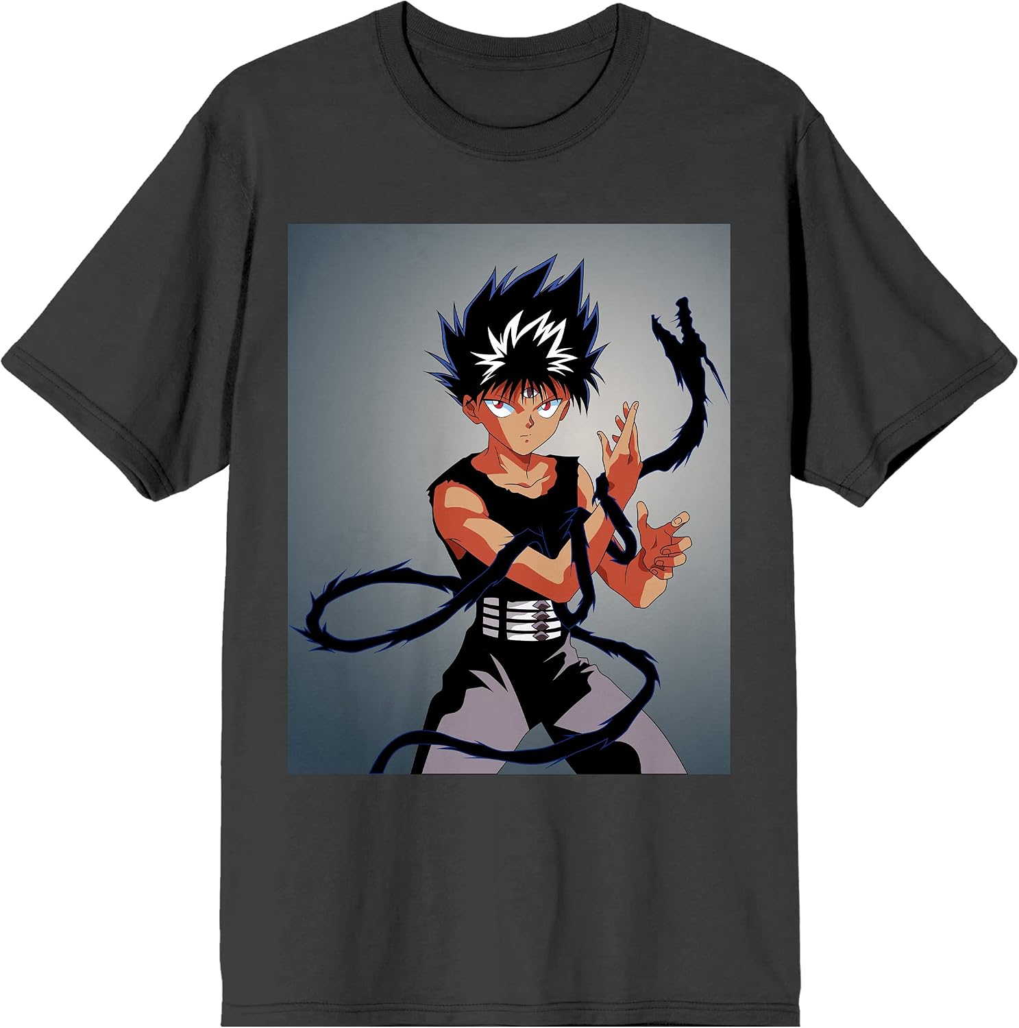 Bioworld Yu Yu Hakusho Yoko Kurama Character Men's Charcoal Graphic Tee