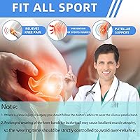 Vista 2 de Paquete de 2 Rodilleras con Rótula para Alivio del Dolor del Tendón Rotuliano - Rodillera para Tendinitis Saltador Correr Deportes Baloncesto