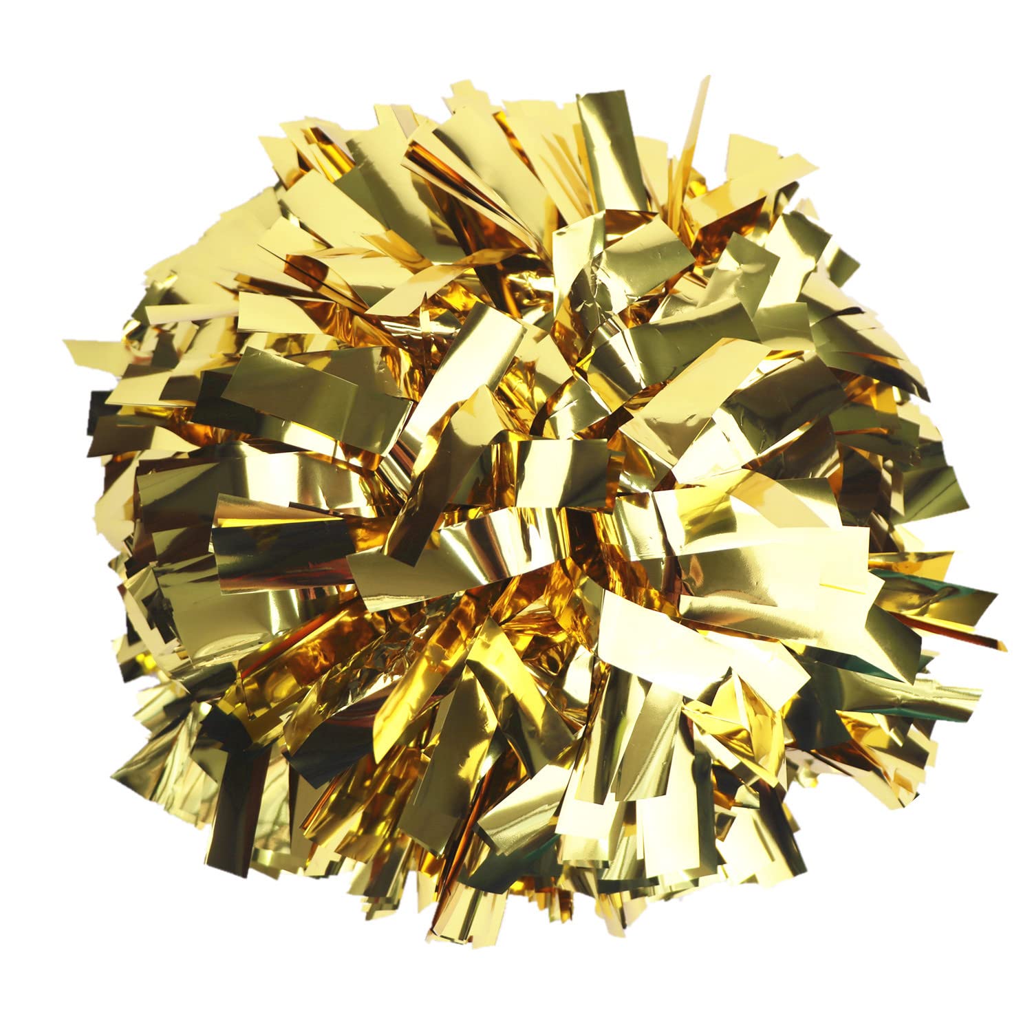 2 Pièces Pom Poms Cheerleading, Pompons de Pom-pom Girl avec Bâton Poignée, Pom Pom Cheerleader, Pompons Cheerleading Métalliques pour Girl Enfant Femmes Danse, Matchs de Sport