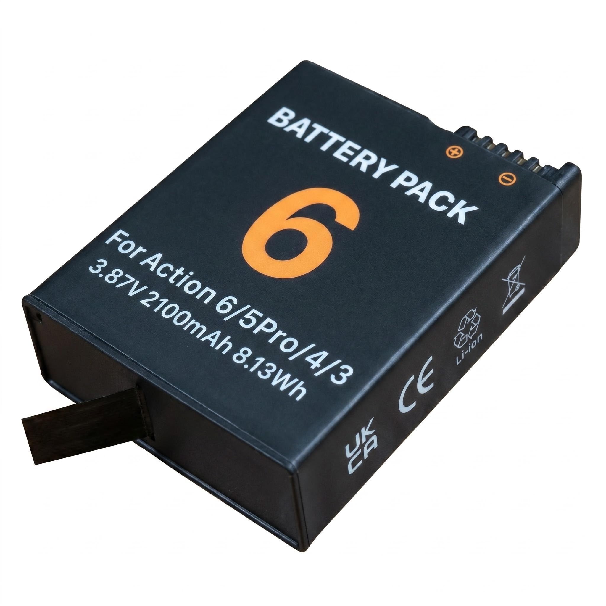 3er-Pack Akku-Pack mit 3-Fach-Ladegerät für DJI Osmo Action 6/5 Pro/4/3 und Osmo 360 3,87 V 2100 mAh Wiederaufladbare Li-Ion Ersatzakku für Action-Kamera