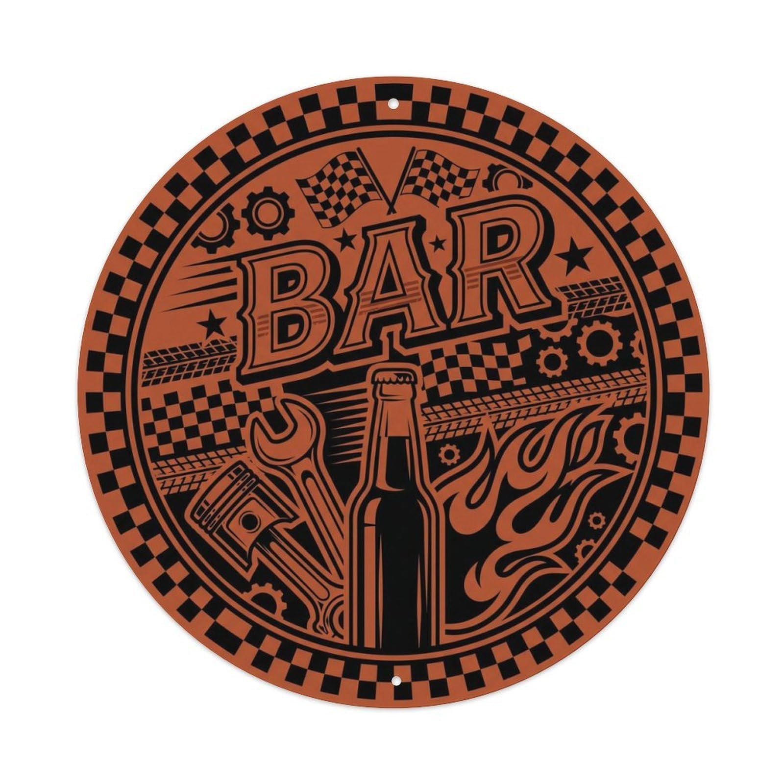BAR Vintage Garage Ornament Metal Tin Sign Plaque