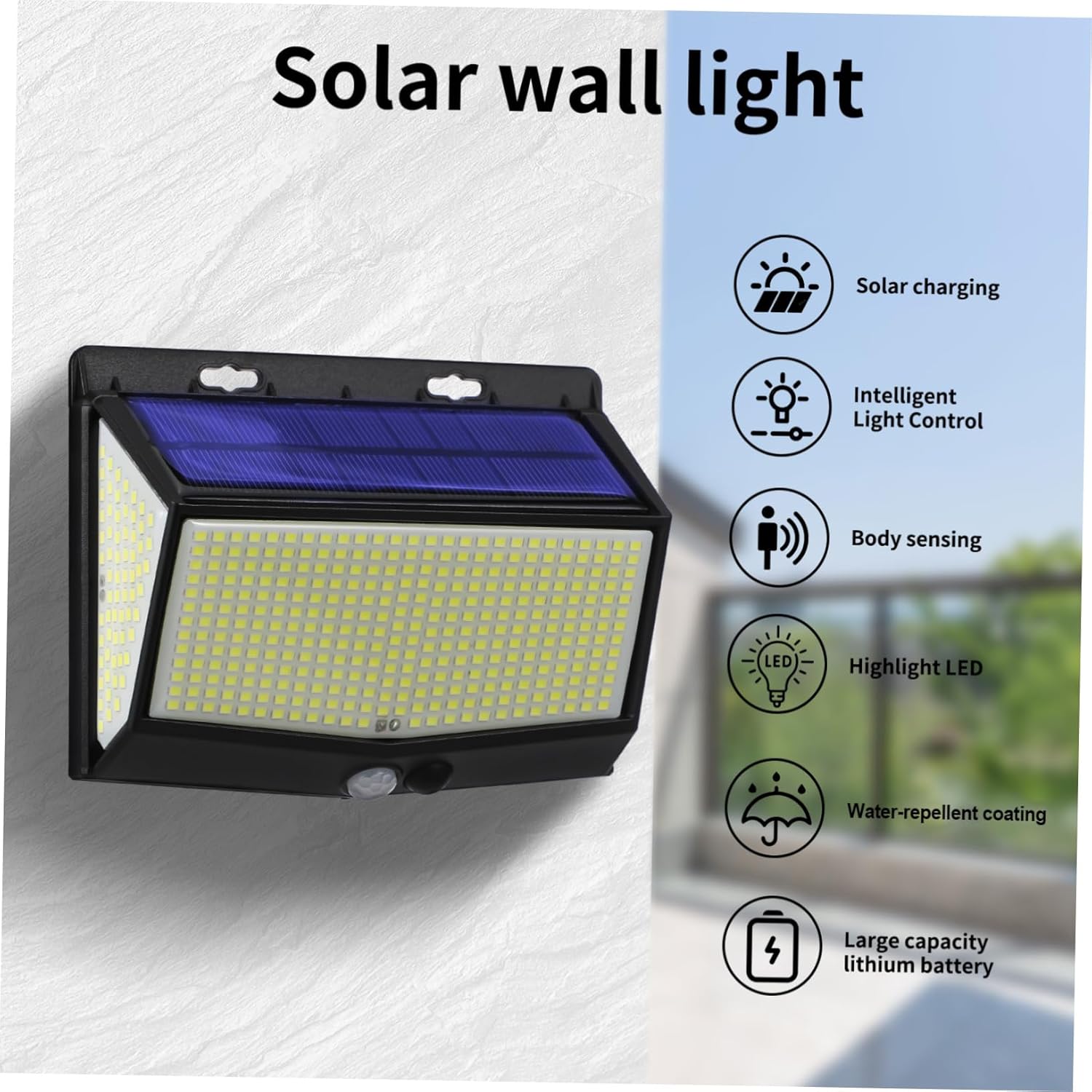 Outdoor Solar Lights Motion Sensor 468 Led High Brightness Waterproof for Yard Patio Garden