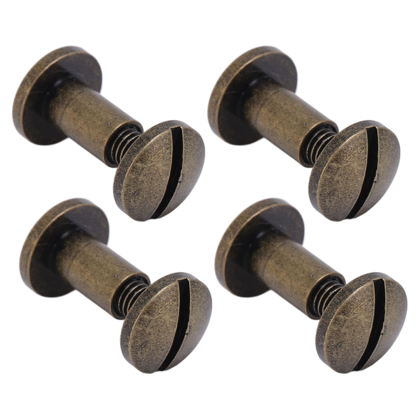 Binding Screws Posts Rivets, Belt Studs Bookbinding Slotted, Binding Screws Rivets, Binding Rivets Antique Bronze Arc Slotted Head Screws for Crafts Bookbinding 20 Sets