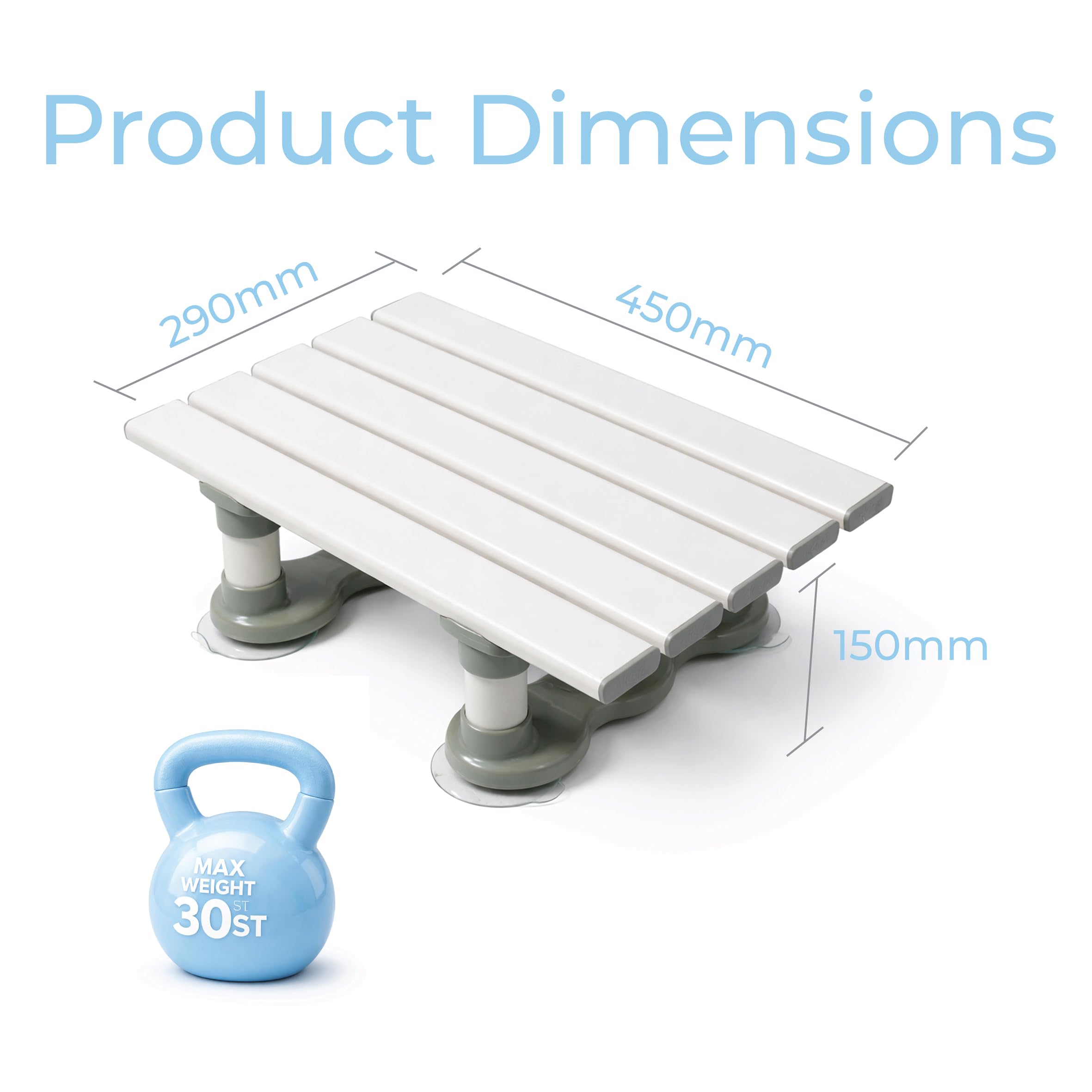 Aidapt Asiento de Baño de Plástico Medina 152 Mm - 1 unidad