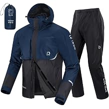 RIDEIRON Motorcycle Rain Gear for Men Women Waterproof Rain Suit Reflective