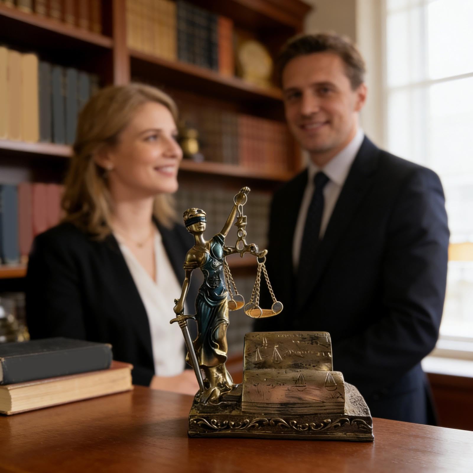 Statua della signora della giustizia, squisita arte vintage, resina, figura di avvocato greco romano, scultura dea della giustizia, esposizione versatile, per ufficio, biblioteca, scuola di legge