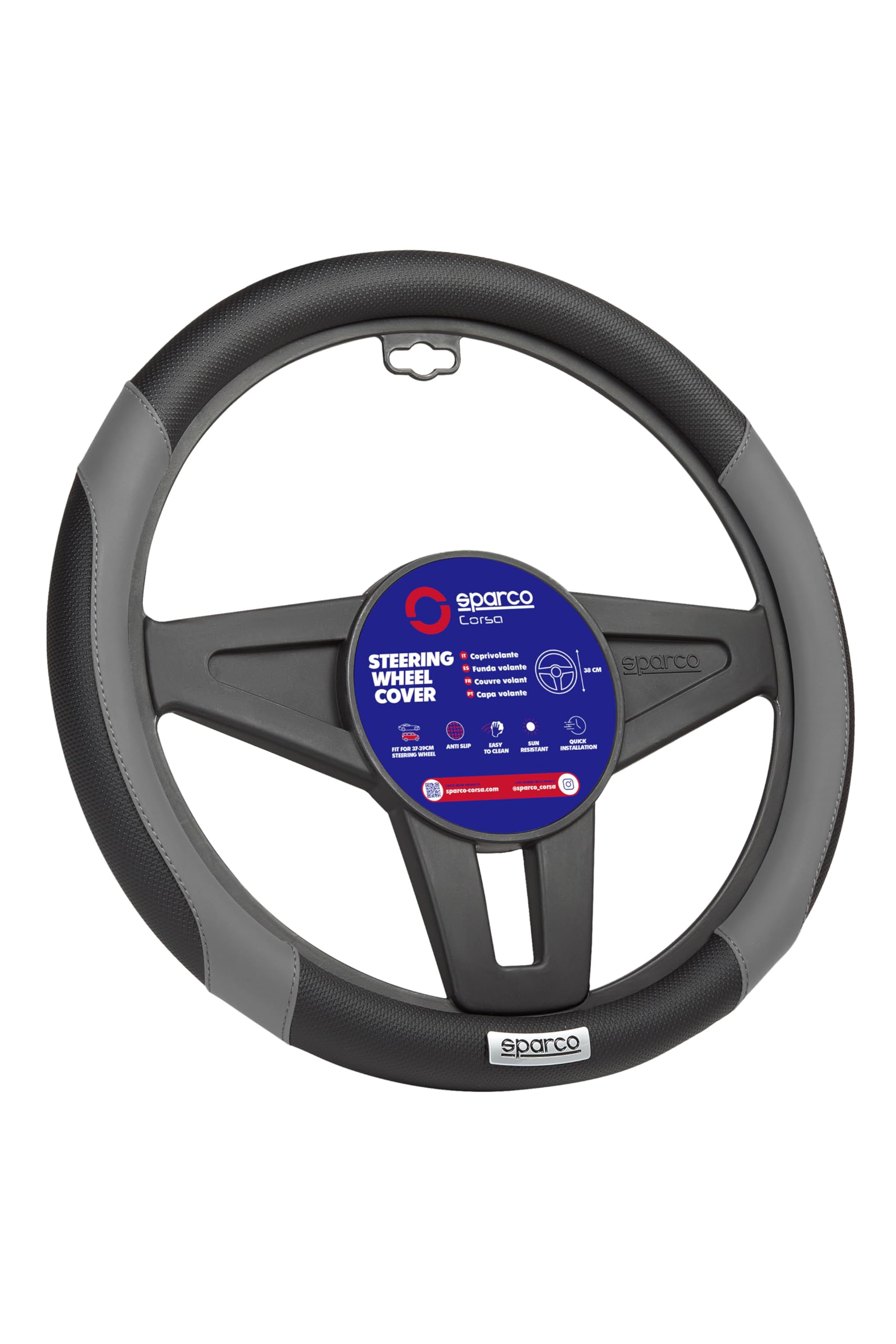 SPARCO SPC1113GR COPRIVOLANTE C1113 Nero/Grigio Universale Auto