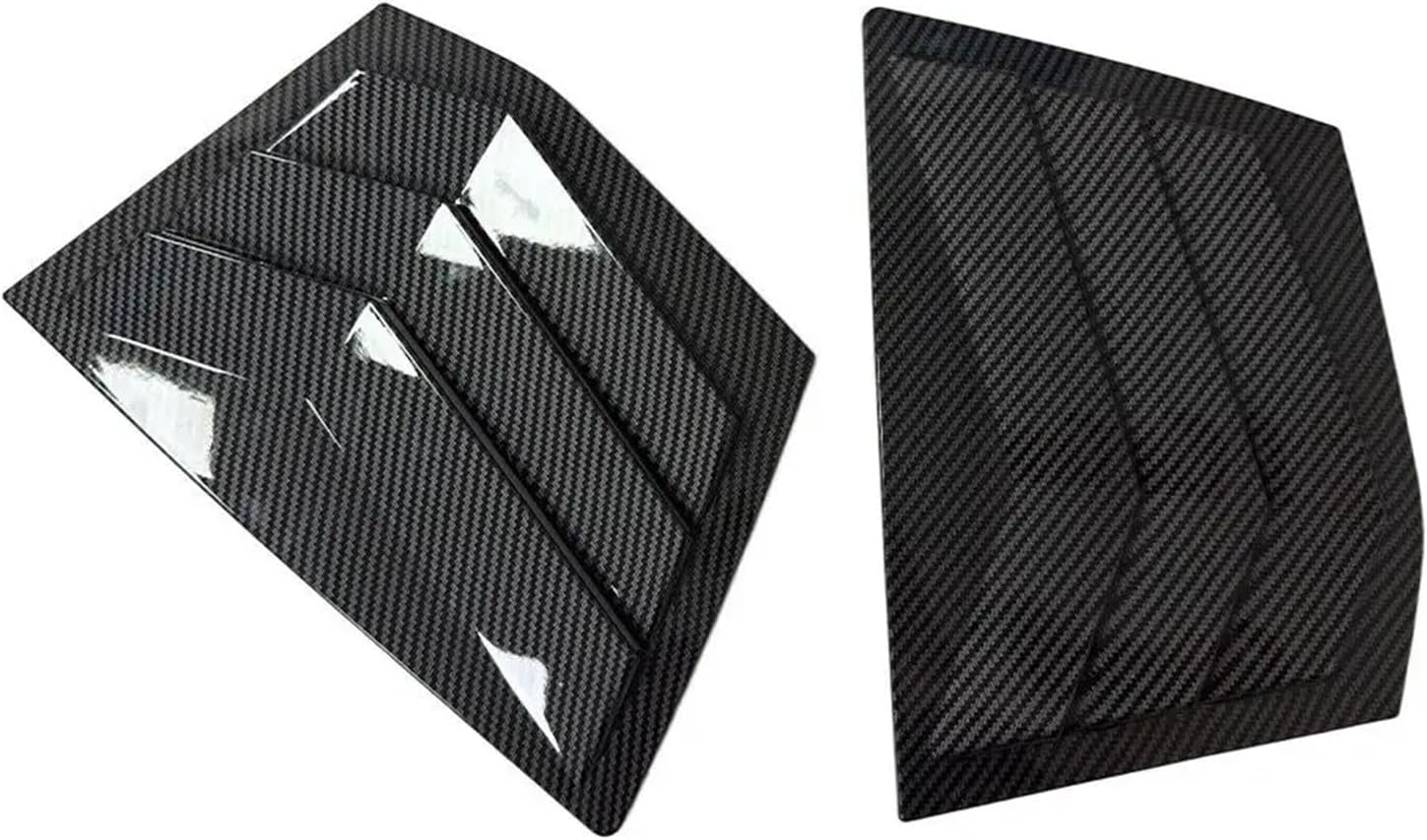 for Honda City 2014-2018 Car Rear Louver Window Side Shutter Cover Trim Sticker Vent Scoop ABS Carbon Fiber Accessories Auto(Carbon)