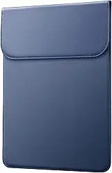 JETech Capa Fina para Laptop para MacBook Air 13 Polegadas (M4/M3/M2) 2022-2025, MacBook Pro 13 Polegadas (M2/M1) 2016-2022, Capa Couro PU (Marinha)