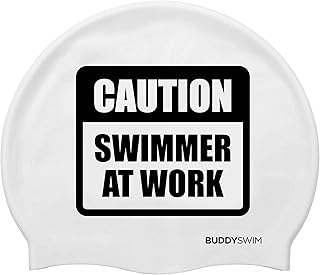 BUDDYSWIM Gorro Natacion Hombre y Mujer para Piscina o Aguas Abiertas, Gorro Silicona Natacion para Hombre y Gorro Piscina Mujer Pelo Largo. Color Llamativo Buena Visibilidad.