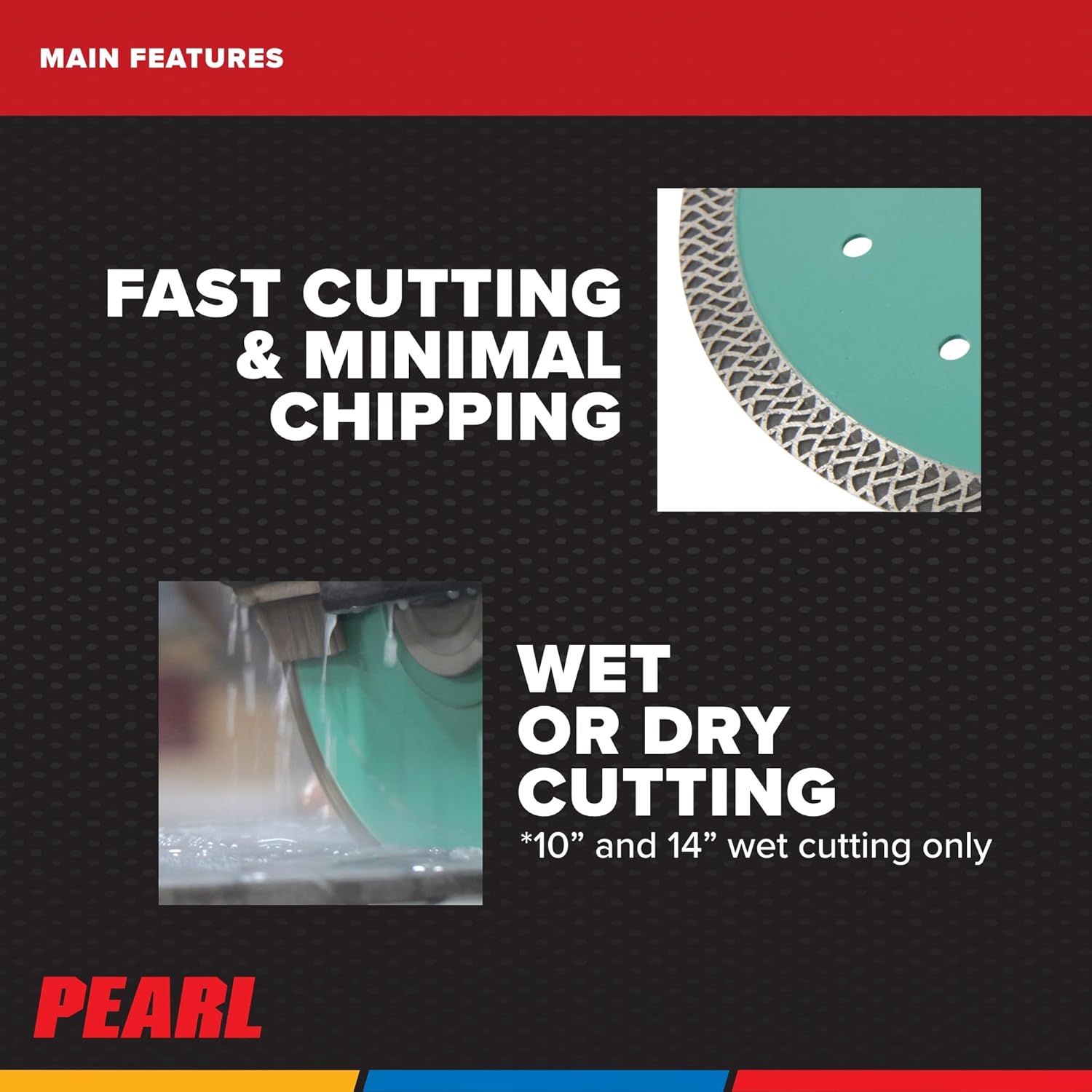 PEARL ABRASIVE CO. P4 Thin Mesh Turbo Porcelain Blade 7" 5/8"-DKO-7/8