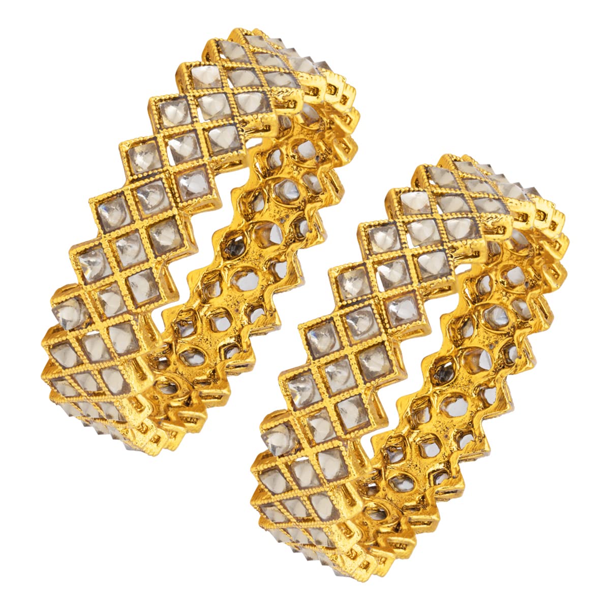 See full amazon price history chart for Sukkhi Ritzy Gold Plated Kundan (Set of 2) Bangles For Women (B100521_2.8) Sukkhi Ritzy Gold Plated Kundan (Set of 2) Bangles For Women (B100521_2.8) (B09QWWDYCB) Amazon Price History, Amazon Price Tracker