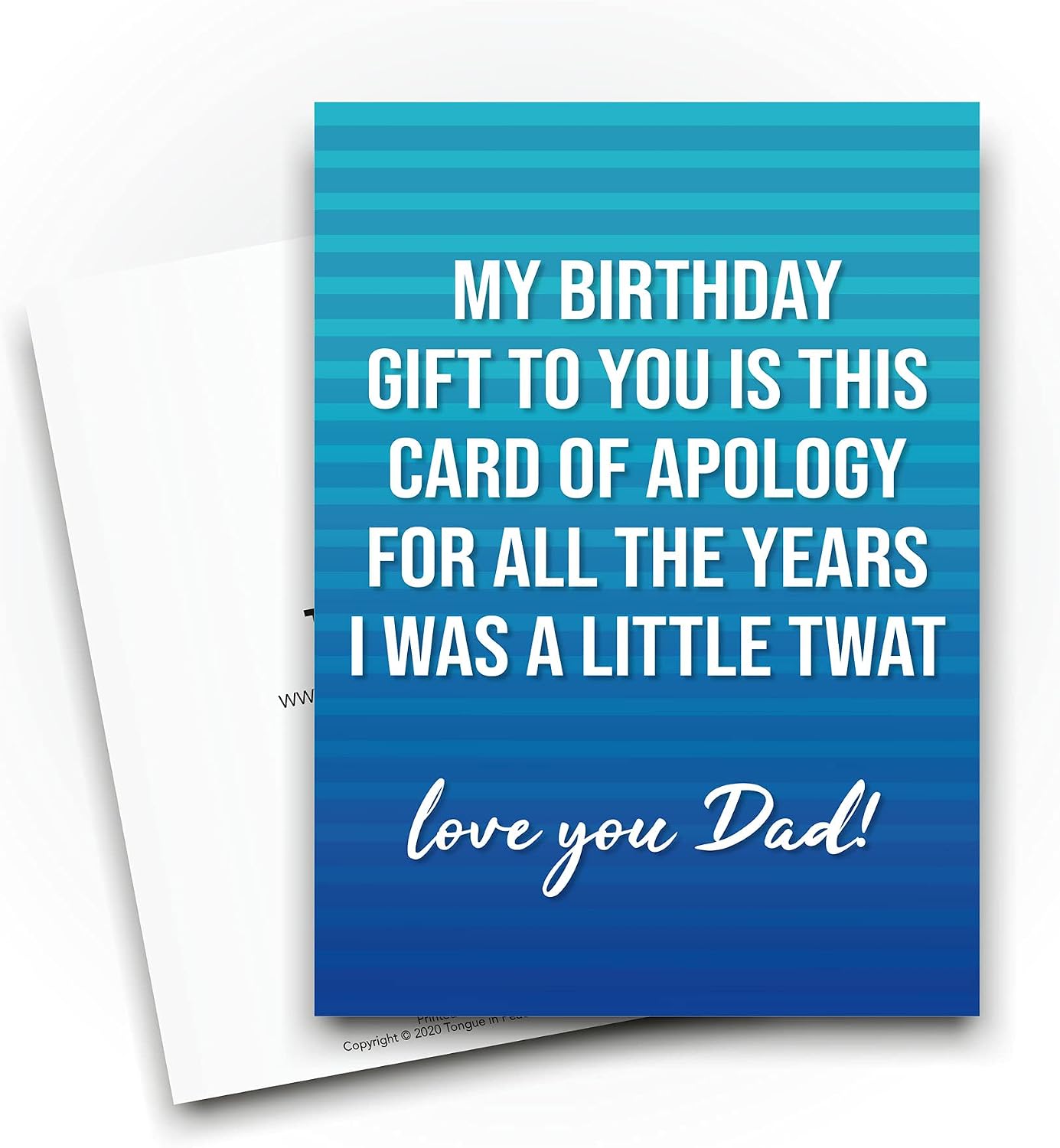 Funny Dad Cards, Birthday Card, Apology for All The Years I was A Tw*t, Joke Profanity Banter Hilarious for Him Dads Father Gift CBH466 - Image 5