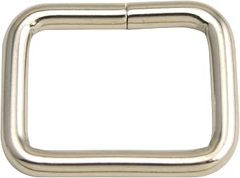 Wuuycoky Silvery Rectangle Rings Loop Ring No Welded for Strap Webbing Belts Buckle