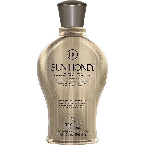 Devoted Creations Sun Honey | All-Inclusive Glow-Enhancing Plateau Breaking Optimizer Ultra-Hydrating Dark Tanning Lotion