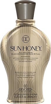 Devoted Creations Sun Honey | All-Inclusive Glow-Enhancing Plateau Breaking Optimizer Ultra-Hydrating Dark Tanning Lotion