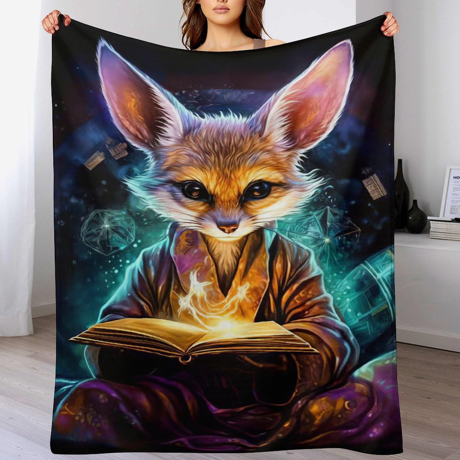Couvertures moelleuse flannel renard toutes saisons pour lit adulte