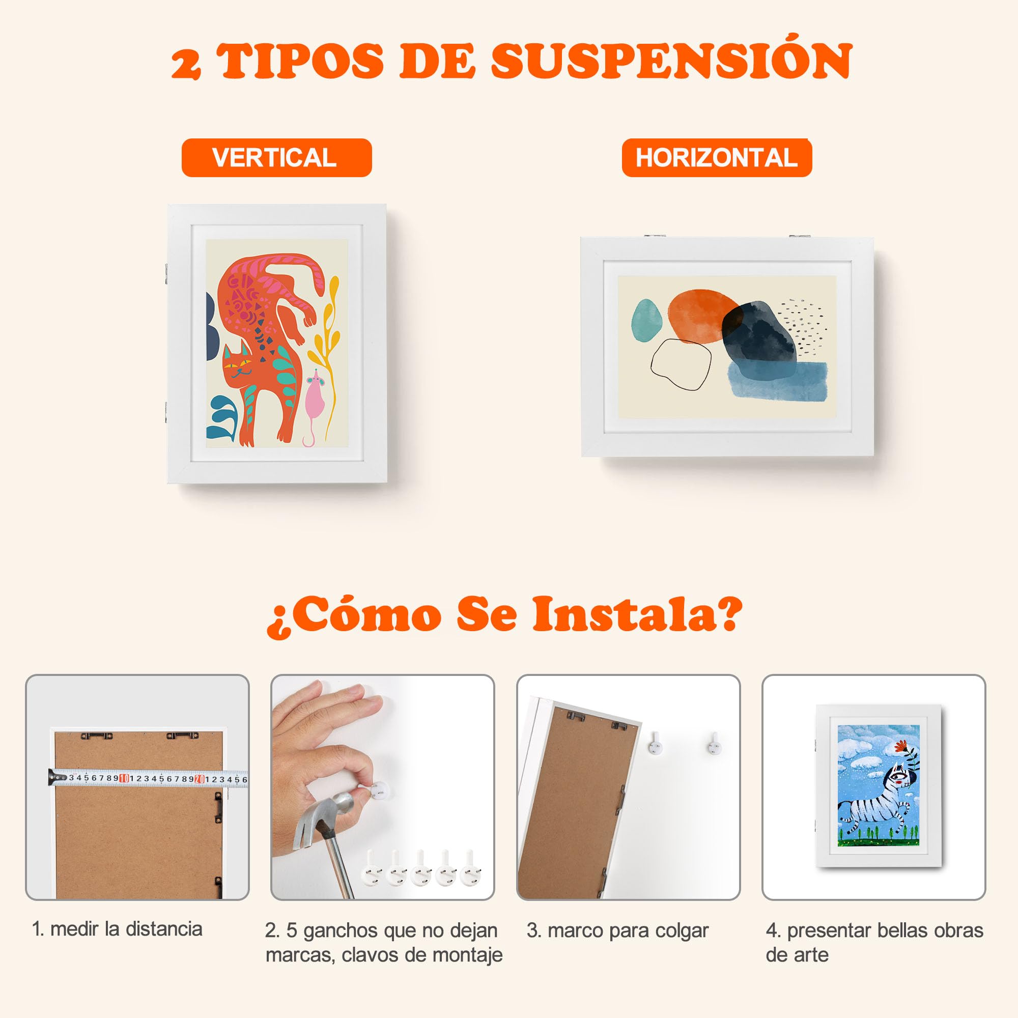 Cadres photos artistiques pour enfants A4 rechargeable 50-150 feuilles blanc