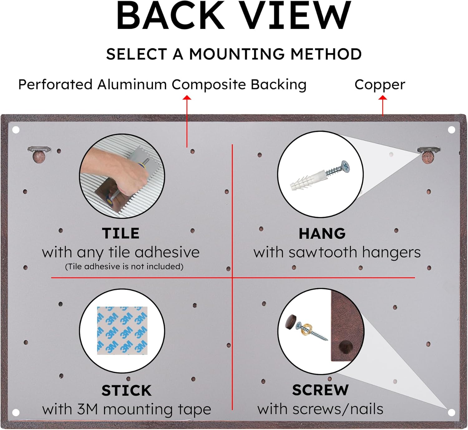 Kitchen Backsplash, Celtic Tree of Life with Celtic Knot Border Copper Kitchen Backsplash, Custom Copper Backsplash Panel, Handmade Copper Backsplash Tile, Indoor Outdoor Wall Decor (Brown)