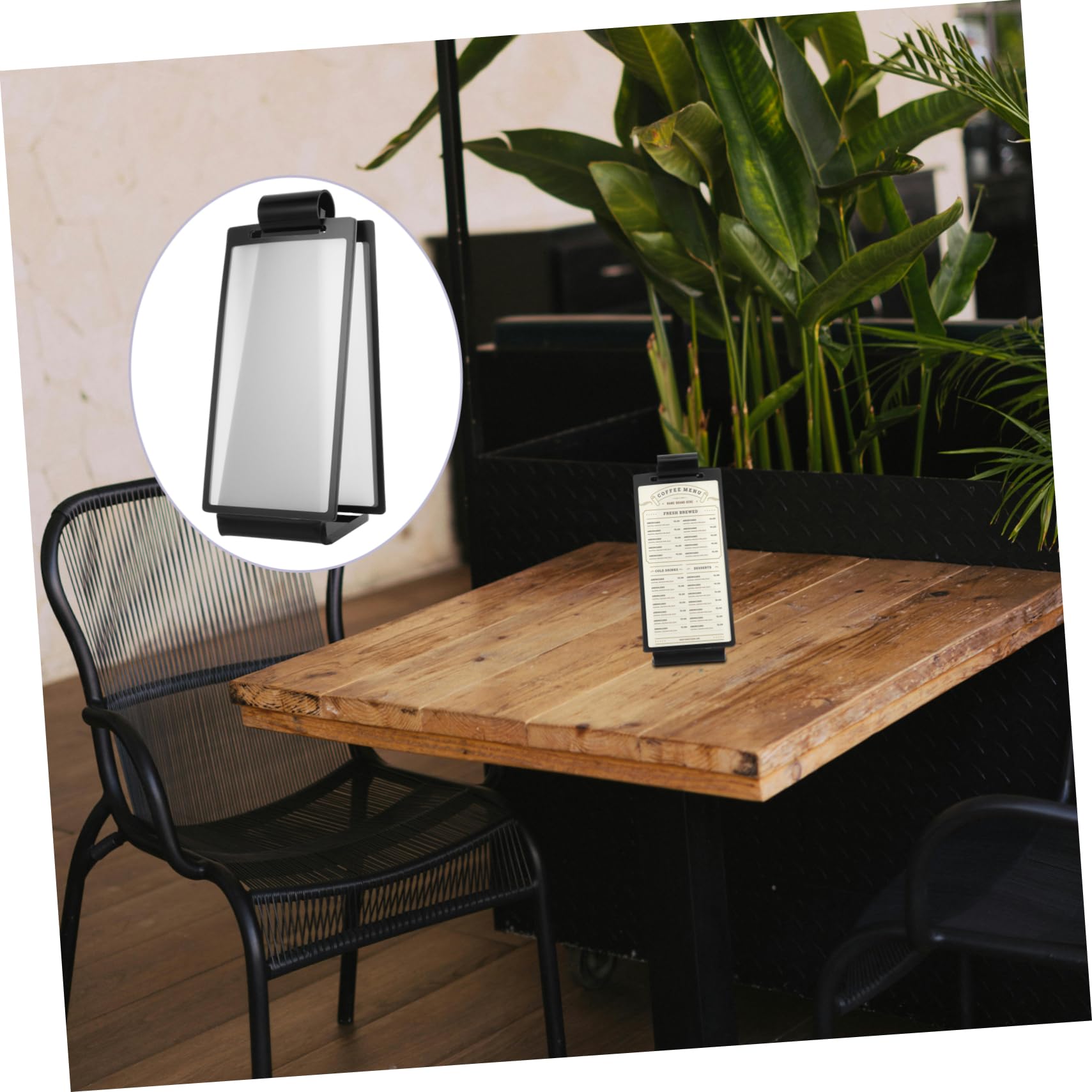 Soporte de Menú Acrílico para Mesa Exhibidor Abatible de Carteles para Restaurantes Cafés Diseño Elegante y Compacto para y Presentación de Menús