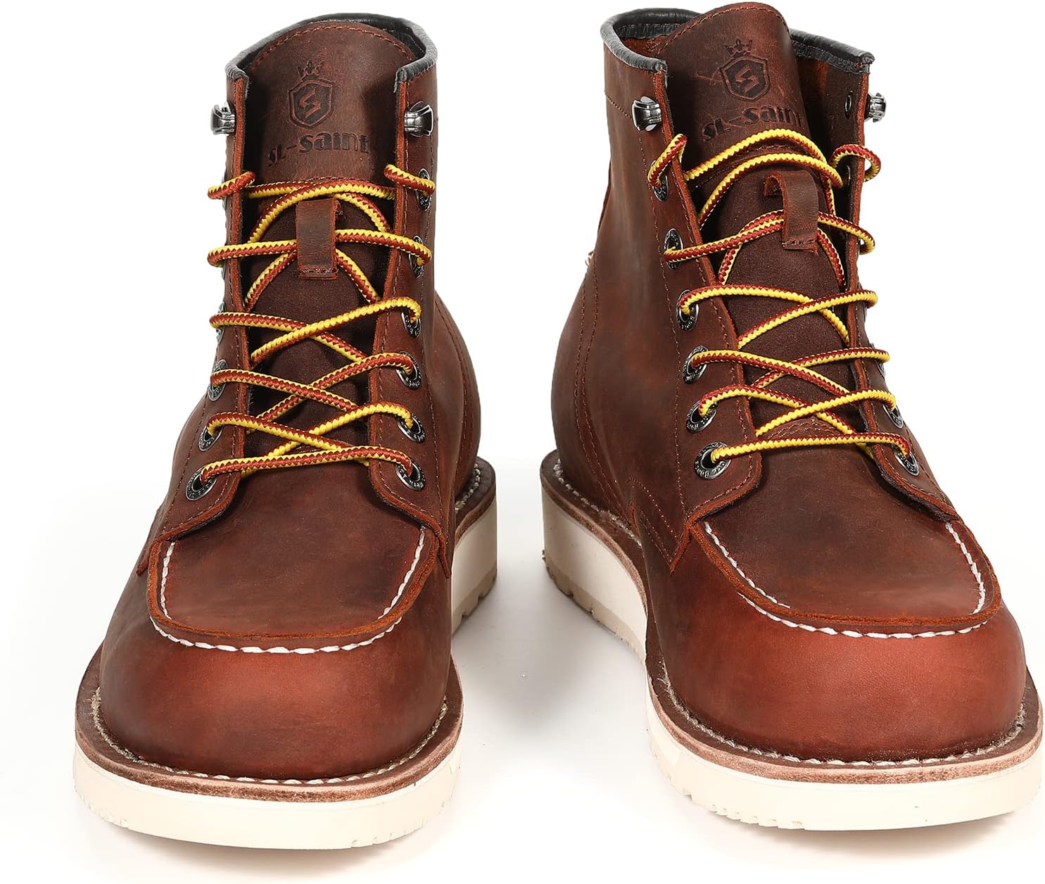 Stivali Da Lavoro SL-Saint Uomo - Moc Toe 6 Pollici In Pelle, Marrone/Nero - Foto 3