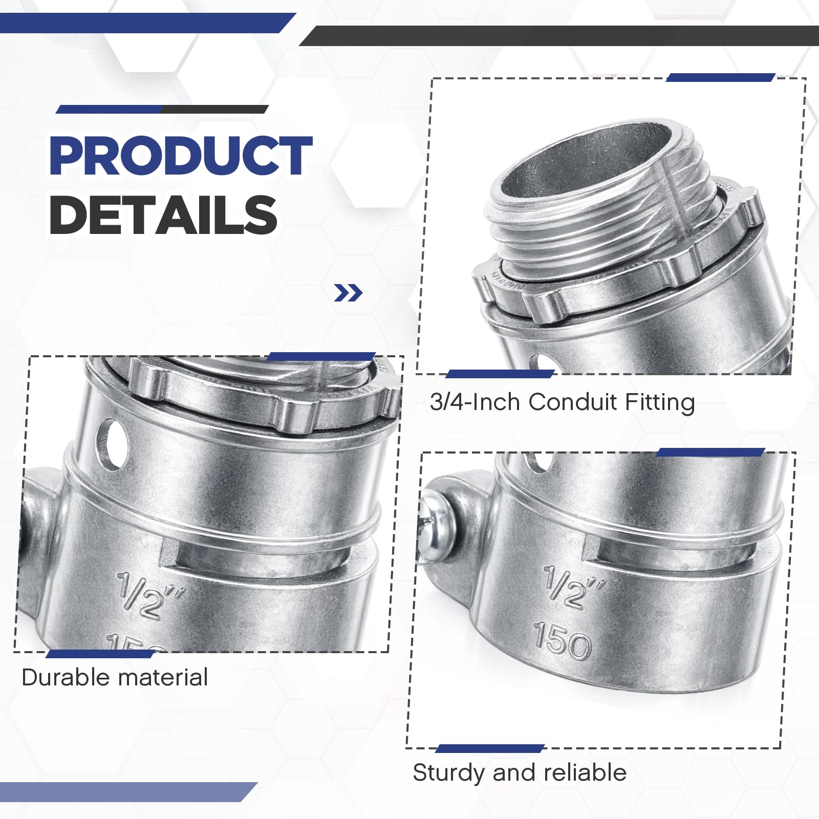 Yaocom 20 Pack Conduit Fittings - Easy Electrical Connections -3