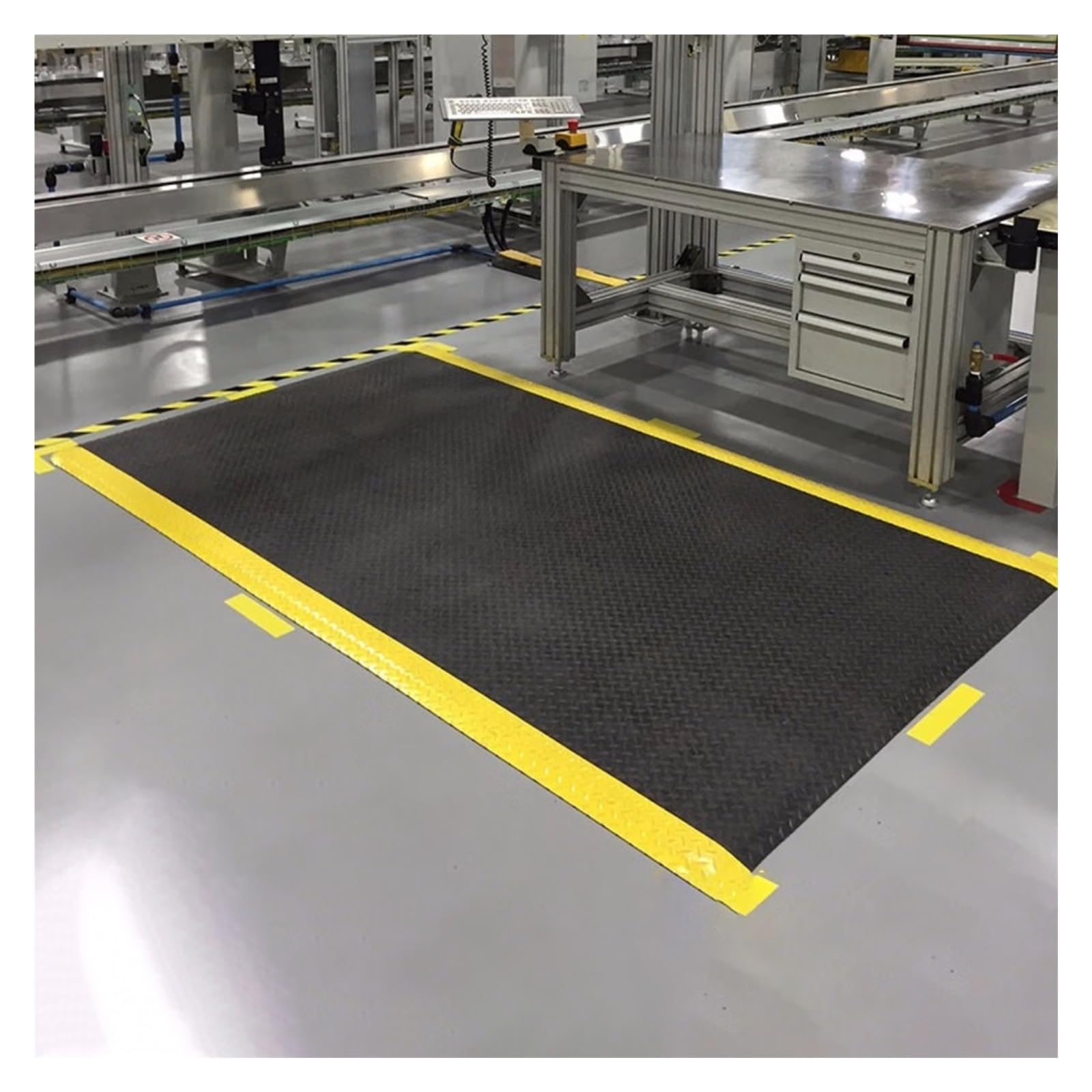 CWCQGH Anti-Fatigue Standing Mats for Commercial Use - Thickened Ergonomic Floor Cushion for Kitchens and Workspaces (T 2.5cm/1 60x60in/150x150cm)