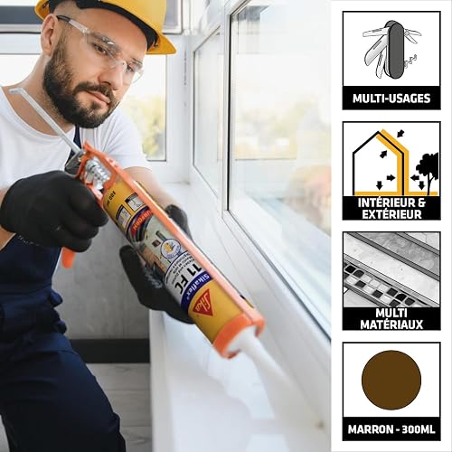 SIKA 11 FC Purform Marrón, Masilla, juntas y unión multiusos, sellador multisoporte, interior y exterior (sikaflex 11 FC+), 300 ml - 3