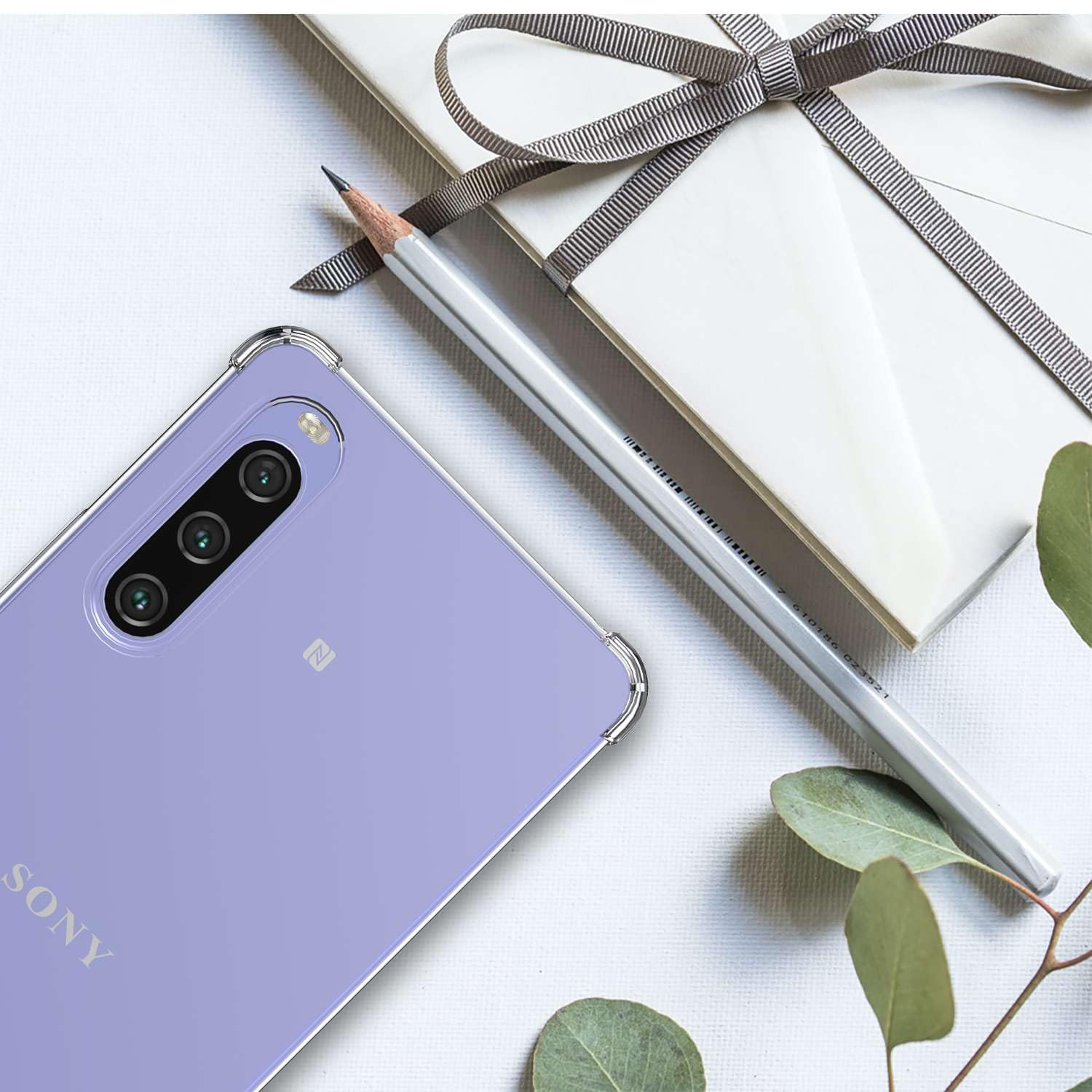 For Sony Xperia 10 V Case, Slim Clear Gel Phone Cover & Glass Screen Protector e