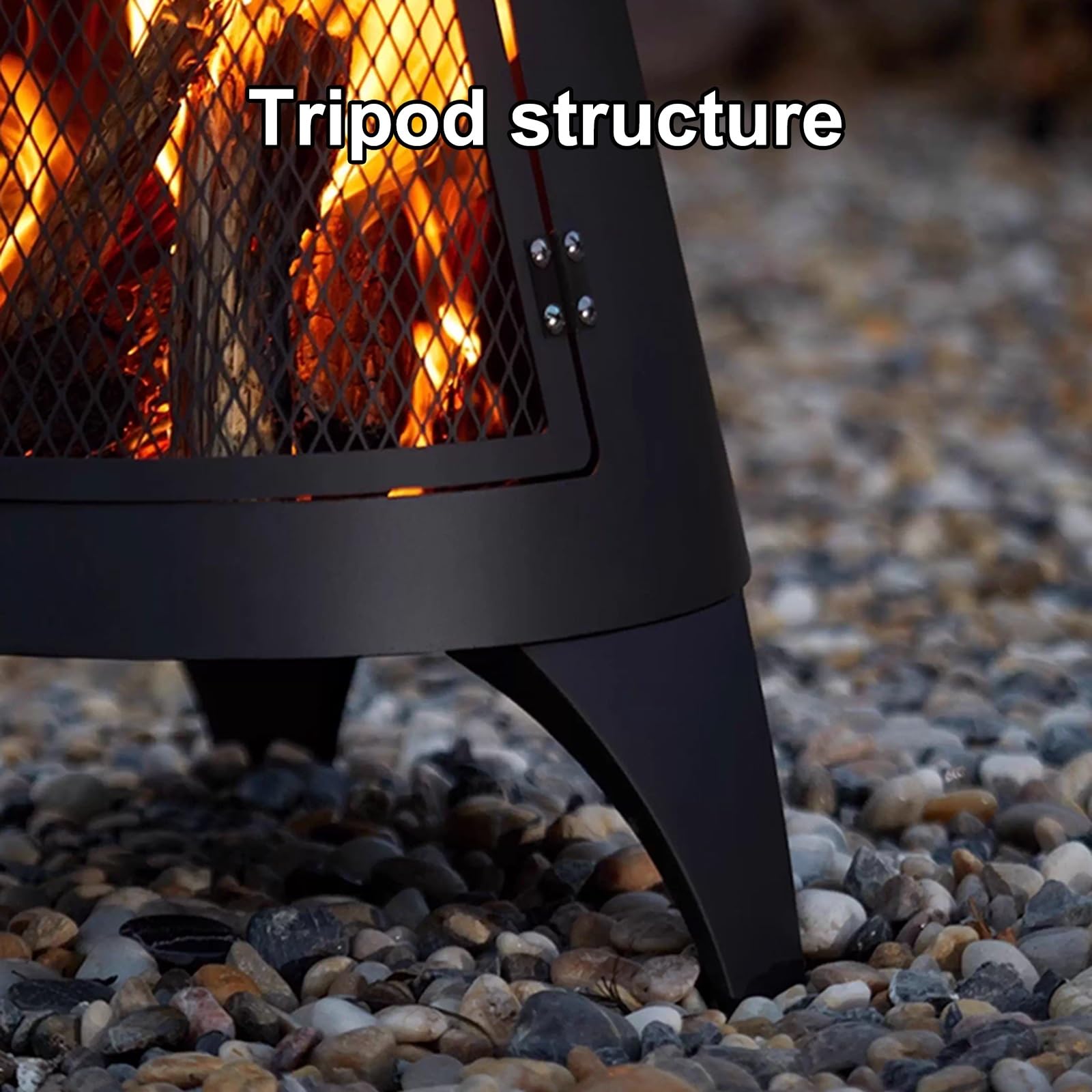 Stufa a Legna Economica Materiale in Acciaio Laminato a Freddo Gambe del Forno Triangolari Cucine da Campeggio Tendas Adatto per Uso Esterno e Campeggio(A,50 * 50 * 160cm)