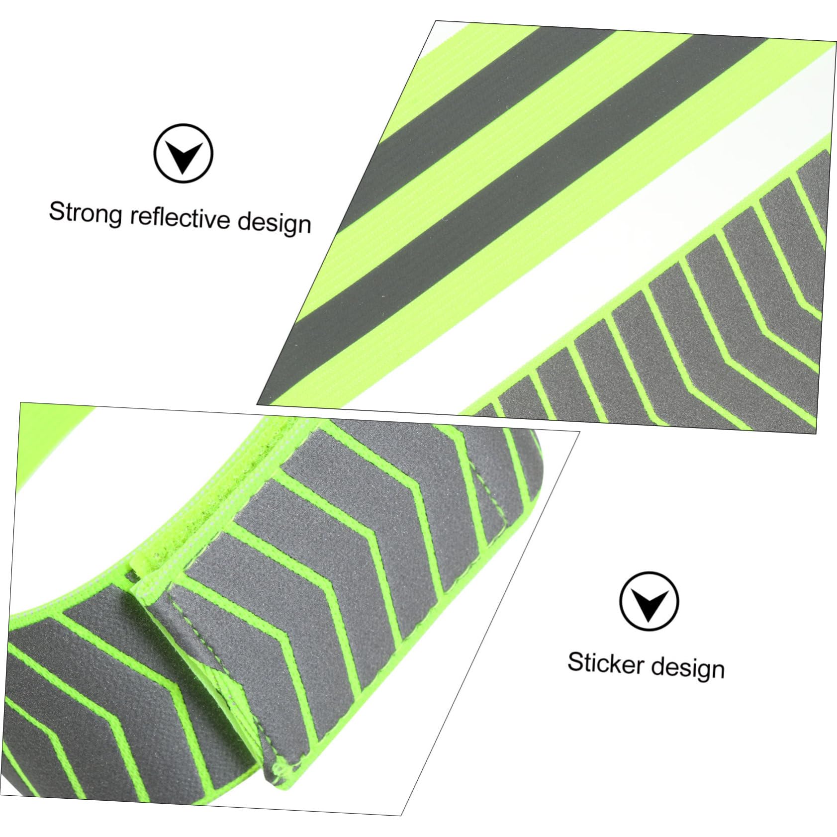 Sosoport Reflektierendes Warnband Reflektierende Schärpe Reiten Reflektierendes Reflektoren Am Armband Reflektierendes Sicherheitsband Sportarmband Hochwertiges Polyester Green